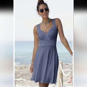 Lascana sleeveless wrap look dress